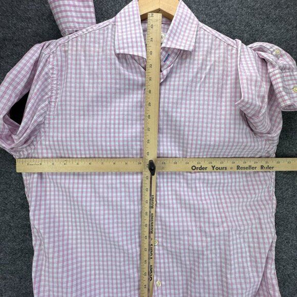 Gitman Bros Shirt Mens Large Pink Button Up Check Lightweight Thin Casual USA‎ - Picture 9 of 15